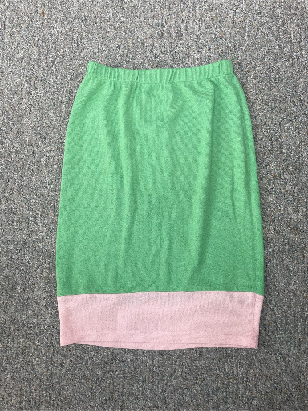 Colorblock Pink and Green Pencil Skirt